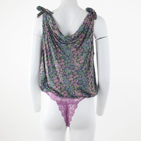 Free People Bare It All Tank Bodysuit in Slate - Picture 3 of 5